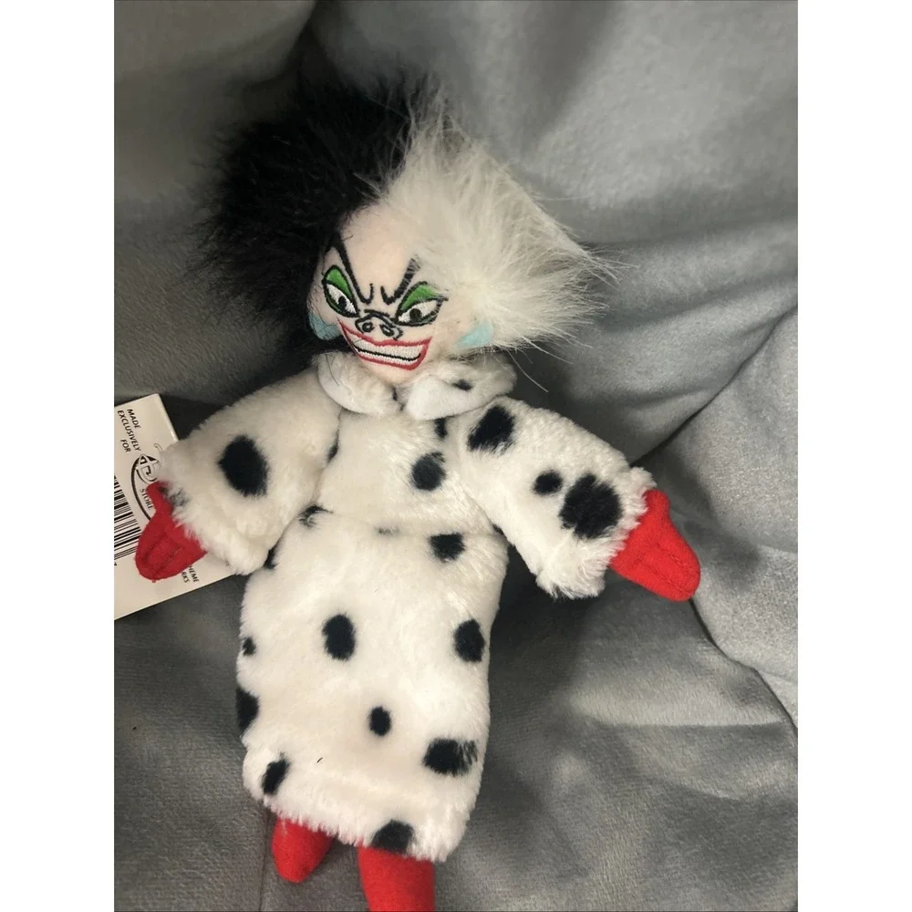 Disney Store Cruella De Vil Plush Bean Bag Doll Stuffed Animal Toy NWT